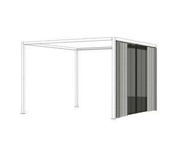 Siena Garden Schattenmanufaktur Pergola Vorhang, Silber - Stahl, Polypropylen