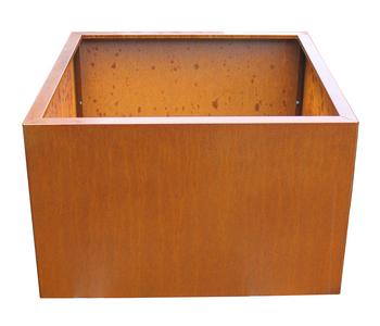 Palatino Cortenstahl-Pflanzgefäß Clara, ca. B80/H50/T80 cm, Braun - Cortenstahl