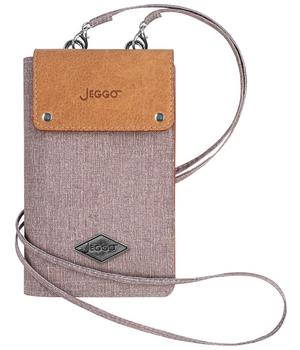JEGGO Handytasche Catherine, ca. B11/H18,5/T3 cm, Zartrosa - Leder / Polyester