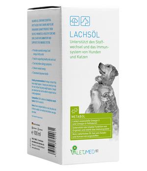 Valetumed Ergänzungsfutter für Hunde & Katzen Lachsöl, 100 ml