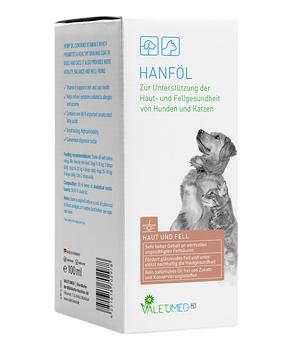 Valetumed Ergänzungsfutter für Hunde & Katzen Hanföl, 100 ml