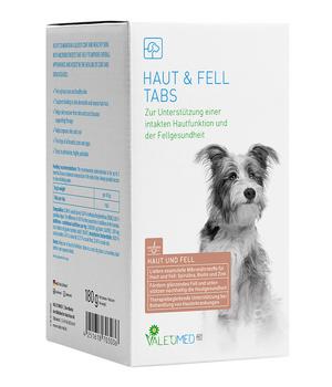 Valetumed Ergänzungsfutter für Hunde Haut & Fell Tabs, 180 g