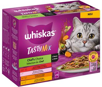 Whiskas® Nassfutter für Katzen Multipack Tasty Mix Chef's Choice in Sauce, Adult, 12 x 85 g
