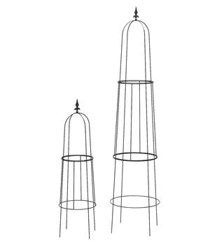 Dehner Obelisk-Set Piazza, 2-teilig, Schwarz - Stahl