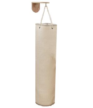 KERBL Pet Klettersack Climber Mini, ca. Ø25/H100 cm, Beige / Weiß Hellbraun - Holz Sisal