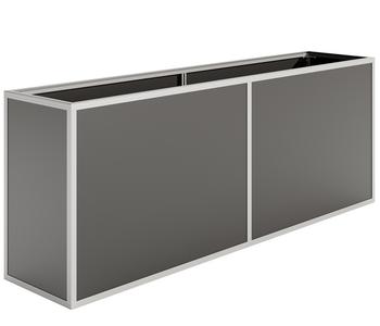 KGT Alu-Hochbeet 210, ca. B205/H77/T45 cm, Silber - Aluminium