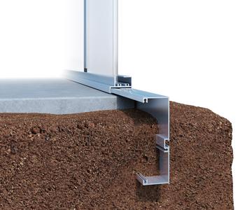 KGT Fundamentrahmen Gewächshaus Iris, Silber - Aluminium
