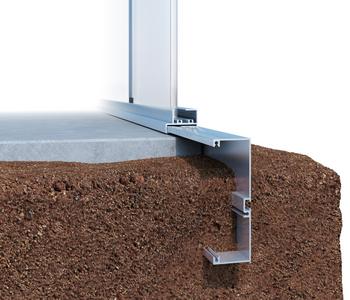 KGT Fundamentrahmen Gewächshaus Nelke, Silber - Aluminium
