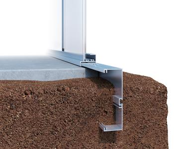 KGT Fundamentrahmen Gewächshaus Dahlie, Silber - Aluminium