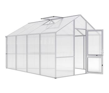 KGT Gewächshaus Dahlie IV, ca. B297/H276/T429 cm, Silber - Aluminium / Polycarbonat