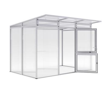 KGT Gewächshaus Santini II, ca. B297/H215/T254 cm, Silber - Aluminium / Polycarbonat