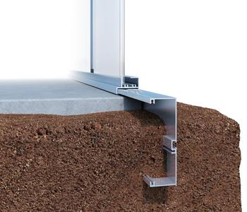 KGT Fundamentrahmen Gewächshaus Santini II, Silber - Aluminium