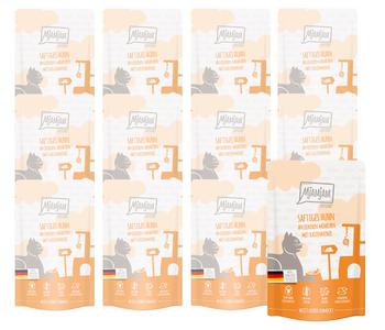 MjAMjAM® Nassfutter für Katzen Quetschie Adult, Huhn & Möhrchen