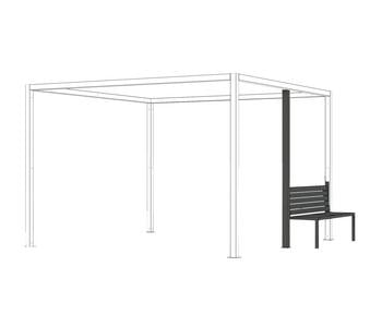 Siena Garden Schattenmanufaktur Pergola-Zubehör Bank, Anthrazit - Aluminium