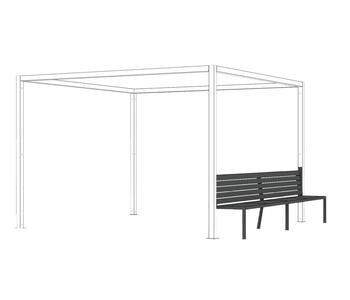 Siena Garden Schattenmanufaktur Pergola-Zubehör Bank, Anthrazit - Aluminium