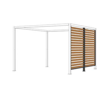 Siena Garden Schattenmanufaktur Pergola Blende Holzoptik, Braun, Anthrazit - Aluminium