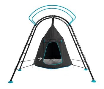 TP Toys Klettergerüst Schaukel Ufo, ca. B271/H201/T122 cm, Schwarz / Blau - Stahl Polyester