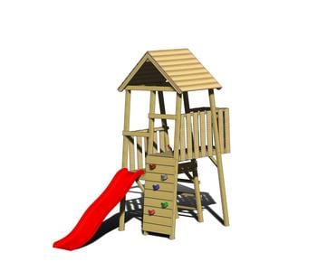 Wendi Toys Spielturm Hase, ca. B110/H270/T260 cm, Natur - Kiefernholz / Fichtenholz