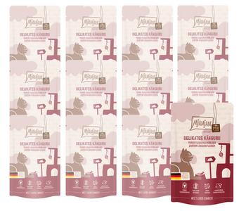 MjAMjAM® Nassfutter für Katzen Quetschie, Adult, Känguru Pur, 12 x 125 g
