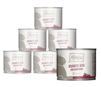 MjAMjAM® Nassfutter für Katzen herzhaftes Wild & Kaninchen, Adult