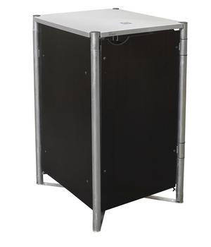 Hide Mülltonnenverkleidung, ca. B70/H115/T81 cm, Schwarz / Grün - Aluminium Kunststoff