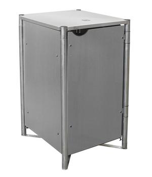 Hide Mülltonnenverkleidung, ca. B70/H115/T81 cm, Grau - Aluminium / Kunststoff