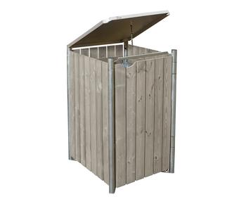 Hide Mülltonnenverkleidung, ca. B70/H115/T81 cm, Natur - Aluminium / Kunststoff