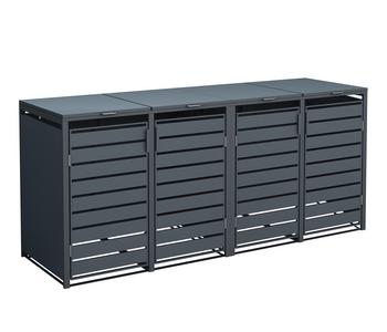 Westmann Mülltonnenverkleidung Kubus 4er Box, ca. B264/H116/T80 cm