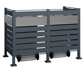 Westmann Mülltonnenverkleidung Planum 2er Box, ca. B170/H120/T90 cm