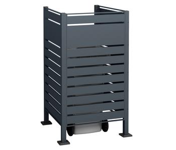Westmann Mülltonnenverkleidung Planum 1er Box, ca. B80/H150/T80 cm, Anthrazit - Stahl