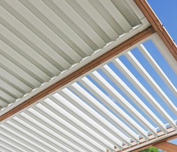 Westmann Zedernholz-Pavillon Karl, mit Lamellendach, ca. B396/H251/T335 cm, Natur - Holz
