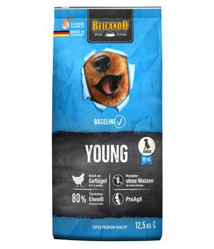 BELCANDO® Trockenfutter für Hunde Baseline Young, Junior, Geflügel, 12,5 kg