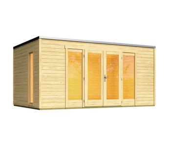 Weka Gartenhaus P 285 Gr. 2, ca. B450/H222,3/T300 cm, Natur - Fichtenholz