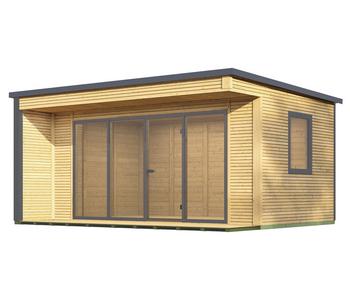 Weka Designhaus Cubilis 4.0, ca. B518/H245/T421 cm, Natur - Fichtenholz