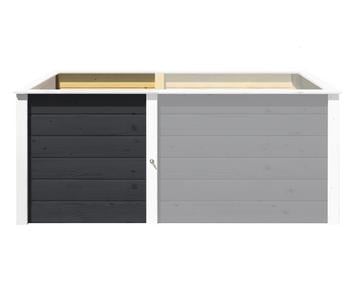 Weka Erweiterung für Element-Hochbeet 669, ca. B69/H69/T71 cm, Anthrazit - Fichtenholz