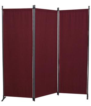 Angerer Paravent, 3-teilig, PE, ca. B165/H165 cm, Rot - Polyethylen / Stahl