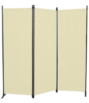 Angerer Paravent, 3-teilig, PE, ca. B165/H165 cm, Beige - Polyethylen, Stahl