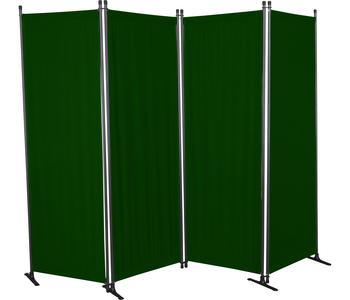 Angerer Paravent, 4-teilig, PE, ca. B220/H165 cm, Grün - Polyethylen / Stahl