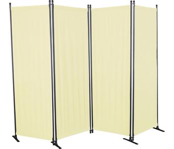 Angerer Paravent, 4-teilig, PE, ca. B220/H165 cm, Beige - Polyethylen / Stahl