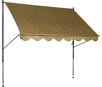 Angerer Klemmmarkise Standard, uni, ca. B150/H275/T150 cm, Beige - Polyethylen / Stahl