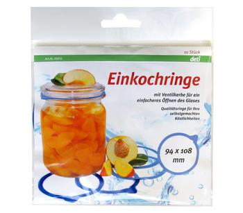 deti Einkochring mit Ventilkerbe, Ø94/108 mm, 10er-Set