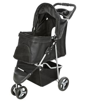 Trixie Hunde-Buggy, schwarz - Polyester, Metall