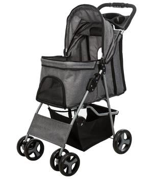 Trixie Hunde-Buggy, grau - Metall / Polyester