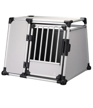 Trixie Hundetransportbox Aluminium, hellgrau/silber
