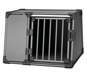 Trixie Transportbox für Hunde, Aluminium, grafit, Grau - Aluminium / Kunststoff