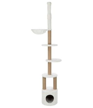 Trixie Kratzbaum Aurelio, weiß, ca. Ø38/H236-250 cm - Holz / Plüsch Polyester Jute Metall