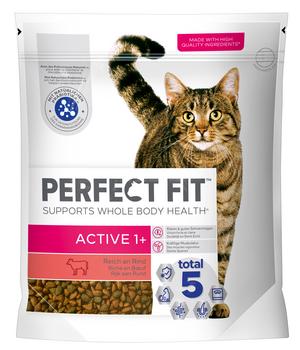 Perfect Fit® Trockenfutter für Katzen Active, Adult 1+, Rind, 1,4 kg