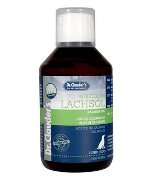 Dr. Clauder’s® Ergänzungsfutter für Hunde Multi Derm Lachsöl Hair & Skin, 250 ml