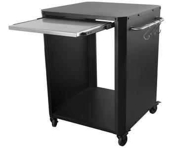 Cozze Outdoor-Tisch mit Auszug, ca. B66,5/H82,5/T77 cm, Schwarz / Silber - Edelstahl