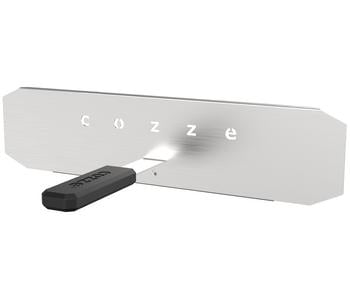Cozze Hitzeschild für Pizzaofen, ca. B36/H8/T21 cm, Silber - Edelstahl / Kunststoff